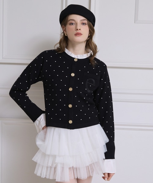 再入荷/14色展開】Attached collar ニットジャケット(ノーカラー 再入荷/14色展開】Attached collar ニットジャケット(ノーカラー