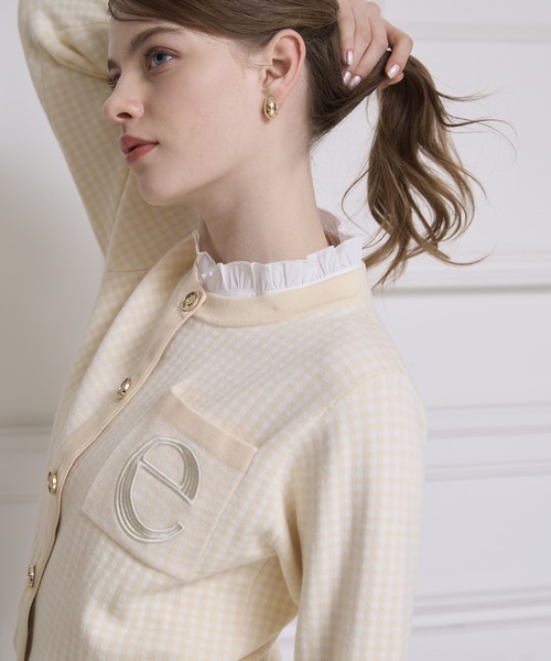 Attached collar ニットジャケット（ノーカラージャケット）｜EIMY