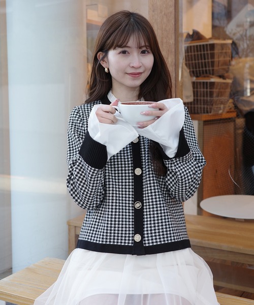 Attached collar ニットジャケット（ノーカラージャケット）｜EIMY