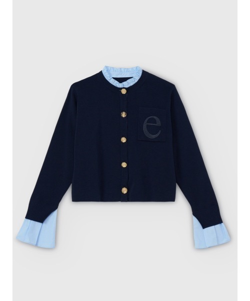 Attached collar ニットジャケット（ノーカラージャケット）｜EIMY