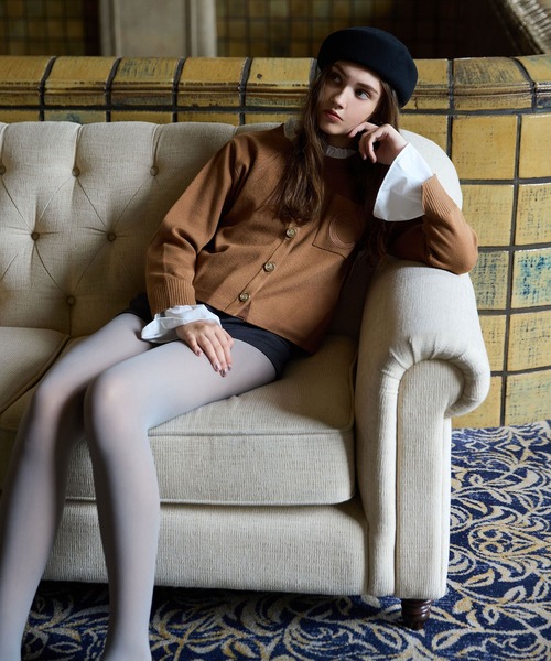 Attached collar ニットジャケット