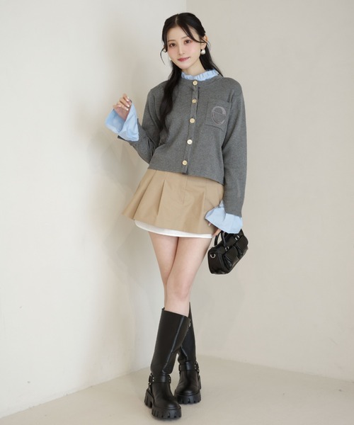 セール】Attached collar ニットジャケット（ノーカラージャケット