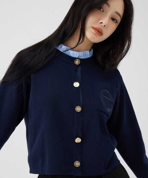 【即日発送】eimyistoire Attachedcollarニットジャケット Attached collar ニットジャケット（ノーカラージャケット）｜EIMY