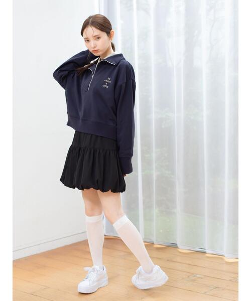 so4u(ソーフォーユー)の「ハーフジップスウェットプルオーバー(Tシャツ/カットソー・レディース・ネイビー/グレー・F)」の5枚目の写真
