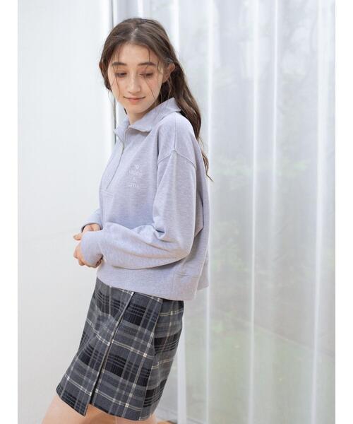 so4u(ソーフォーユー)の「ハーフジップスウェットプルオーバー(Tシャツ/カットソー・レディース・ネイビー/グレー・F)」の11枚目の写真