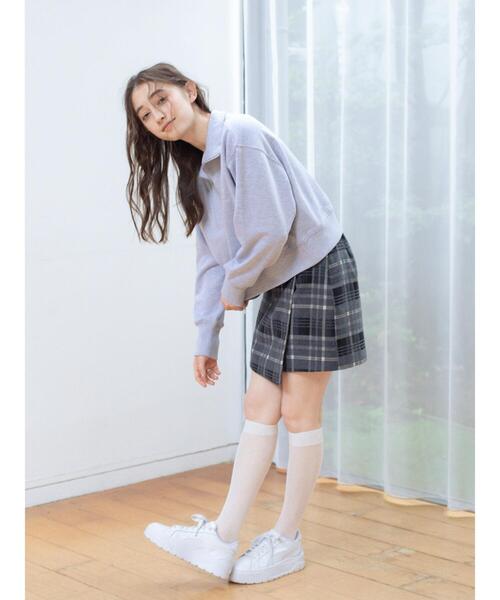 so4u(ソーフォーユー)の「ハーフジップスウェットプルオーバー(Tシャツ/カットソー・レディース・ネイビー/グレー・F)」の12枚目の写真