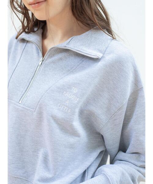 so4u(ソーフォーユー)の「ハーフジップスウェットプルオーバー(Tシャツ/カットソー・レディース・ネイビー/グレー・F)」の13枚目の写真