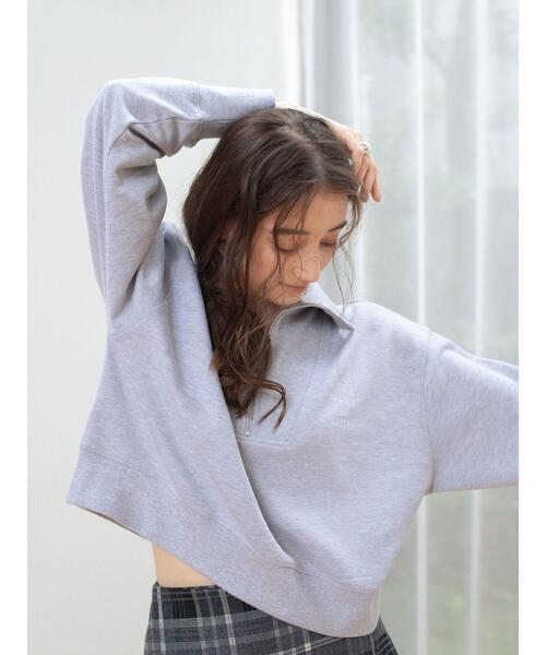 so4u(ソーフォーユー)の「ハーフジップスウェットプルオーバー(Tシャツ/カットソー・レディース・ネイビー/グレー・F)」の15枚目の写真