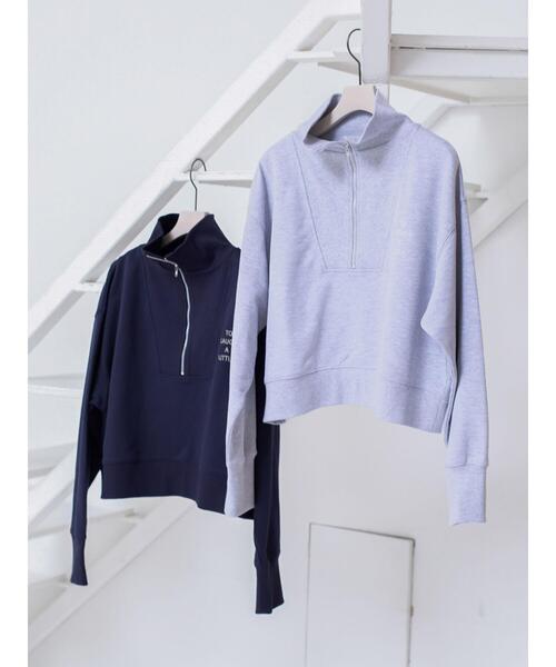 so4u(ソーフォーユー)の「ハーフジップスウェットプルオーバー(Tシャツ/カットソー・レディース・ネイビー/グレー・F)」の16枚目の写真