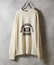 VINTAGE GAZETTE COLLEGE LOGO CREWNECK SWEATSHIRT / ヴィンテージ ガゼット カレッジ ロゴ クルーネック スウェット