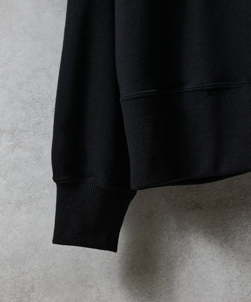 NUMBER (N)INE（ナンバーナイン）の「VINTAGE GAZETTE COLLEGE LOGO CREWNECK SWEATSHIRT / ヴィンテージ ガゼット カレッジ ロゴ クルーネック スウェット（スウェット・メンズ・ブラック/オートミール・2/3/4）」の7枚目の写真