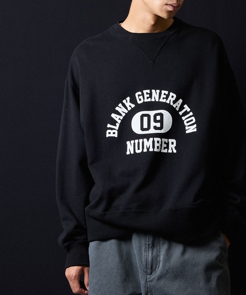 NUMBER (N)INE（ナンバーナイン）の「VINTAGE GAZETTE COLLEGE LOGO CREWNECK SWEATSHIRT / ヴィンテージ ガゼット カレッジ ロゴ クルーネック スウェット（スウェット・メンズ・ブラック/オートミール・2/3/4）」の17枚目の写真