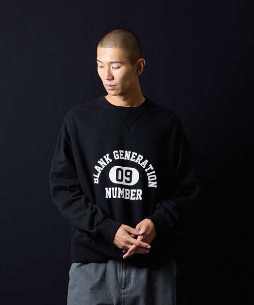 NUMBER (N)INE（ナンバーナイン）の「VINTAGE GAZETTE COLLEGE LOGO CREWNECK SWEATSHIRT / ヴィンテージ ガゼット カレッジ ロゴ クルーネック スウェット（スウェット・メンズ・ブラック/オートミール・2/3/4）」の18枚目の写真