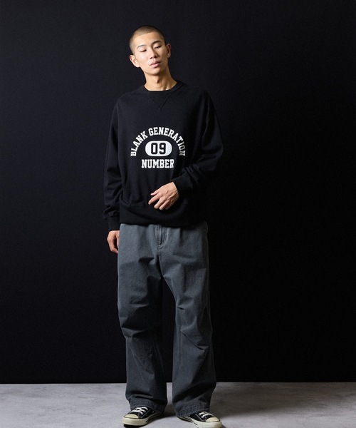 NUMBER (N)INE（ナンバーナイン）の「VINTAGE GAZETTE COLLEGE LOGO CREWNECK SWEATSHIRT / ヴィンテージ ガゼット カレッジ ロゴ クルーネック スウェット（スウェット・メンズ・ブラック/オートミール・2/3/4）」の22枚目の写真