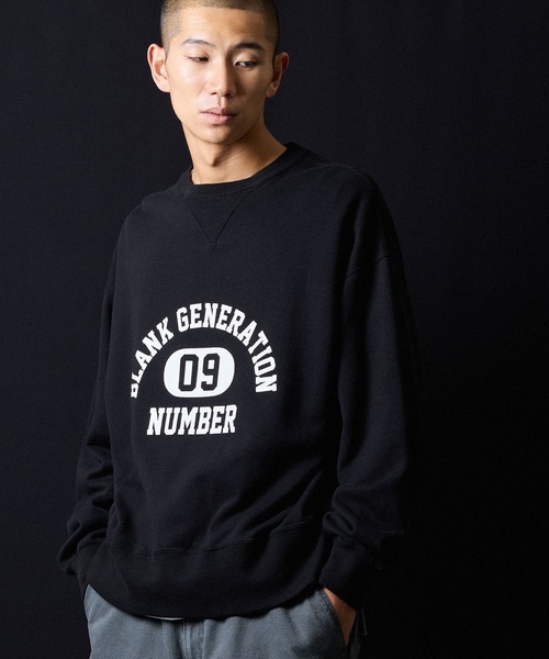 NUMBER (N)INE（ナンバーナイン）の「VINTAGE GAZETTE COLLEGE LOGO CREWNECK SWEATSHIRT / ヴィンテージ ガゼット カレッジ ロゴ クルーネック スウェット（スウェット・メンズ・ブラック/オートミール・2/3/4）」の20枚目の写真