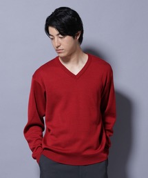 NANO universe（ナノユニバース）の「タスマニアウールミックス　ミラノリブリラックスＶネックニット（ニット/セーター）」