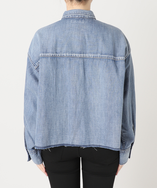 追加2》ライトオンスデニムクロップドシャツ（シャツ/ブラウス