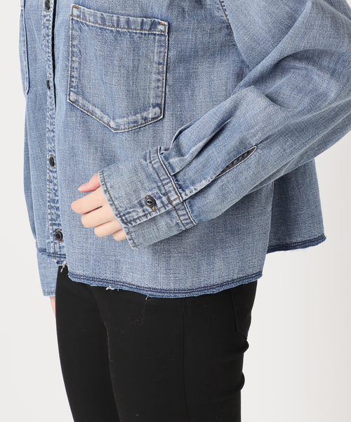 【極美品】ジャーナルスタンダード ライトオンスクロップド デニムシャツ 25SS JOURNAL STANDARD ブラウス シャツ 「追加3」ライトオンスデニム