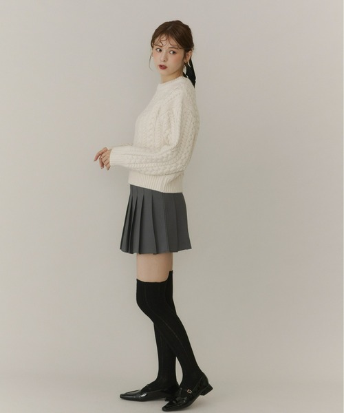 Olu.（オルドット）の「フレアプリーツスコート（スカート・レディース・グレー/ブラウン・0/1）」の19枚目の写真