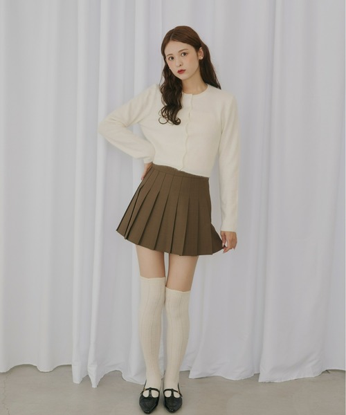 Olu.（オルドット）の「フレアプリーツスコート（スカート・レディース・グレー/ブラウン・0/1）」の6枚目の写真