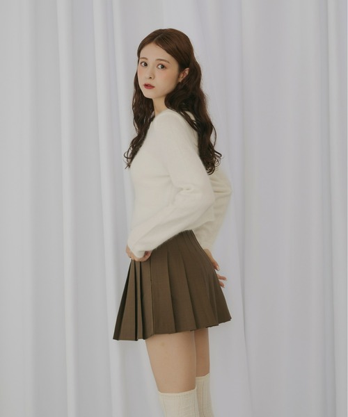 Olu.（オルドット）の「フレアプリーツスコート（スカート・レディース・グレー/ブラウン・0/1）」の8枚目の写真