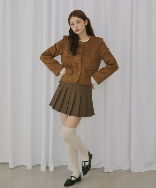 Olu.（オルドット）の「フレアプリーツスコート（スカート・レディース・グレー/ブラウン・0/1）」の11枚目の写真