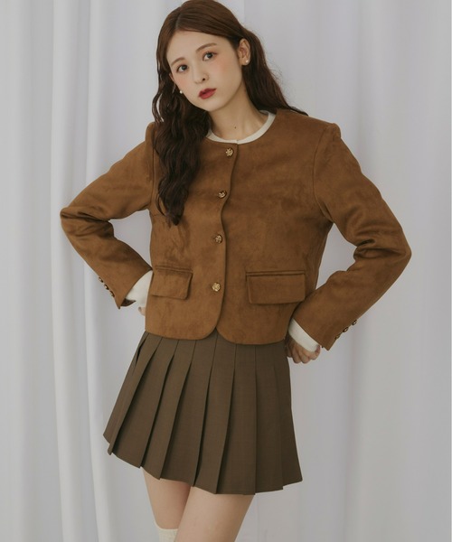 Olu.（オルドット）の「フレアプリーツスコート（スカート・レディース・グレー/ブラウン・0/1）」の9枚目の写真