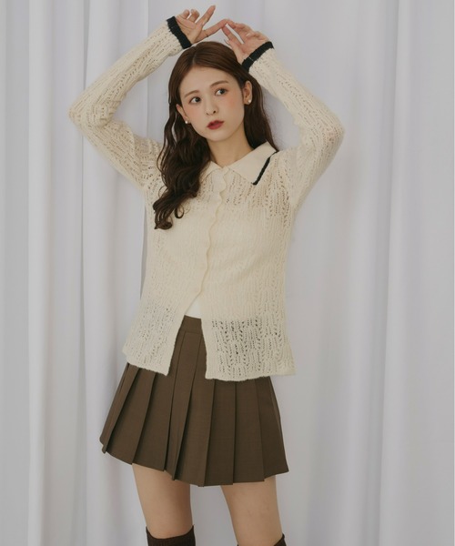 Olu.（オルドット）の「フレアプリーツスコート（スカート・レディース・グレー/ブラウン・0/1）」の12枚目の写真