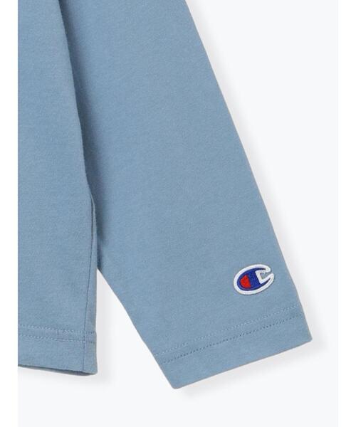 Samansa Mos2 Lagom（サマンサモスモスラーゴム）の「【Champion別注】フットボールTシャツ（Tシャツ/カットソー・キッズ・ブルー/オフホワイト・130/95/120/110/100）」の5枚目の写真