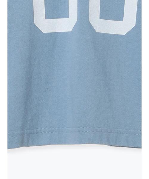 Samansa Mos2 Lagom（サマンサモスモスラーゴム）の「【Champion別注】フットボールTシャツ（Tシャツ/カットソー・キッズ・ブルー/オフホワイト・130/95/120/110/100）」の6枚目の写真