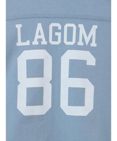 Samansa Mos2 Lagom（サマンサモスモスラーゴム）の「【Champion別注】フットボールTシャツ（Tシャツ/カットソー・キッズ・ブルー/オフホワイト・130/95/120/110/100）」の11枚目の写真