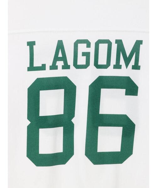 Samansa Mos2 Lagom（サマンサモスモスラーゴム）の「【Champion別注】フットボールTシャツ（Tシャツ/カットソー・キッズ・ブルー/オフホワイト・130/95/120/110/100）」の12枚目の写真