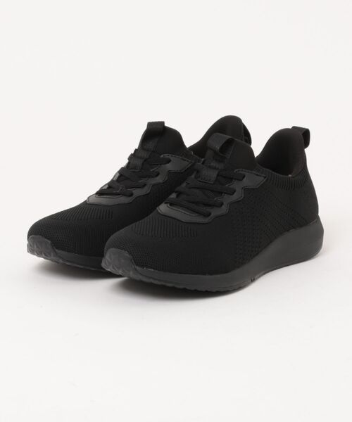 ABC-MART(エービーシーマート)の「ABC SELECT エービーシーセレクト QS KNIT LACE ニットスリッポン W1043 ALL BLACK(スニーカー・レディース・ブラック・5h/6/6h/7/7h/8)」の1枚目の写真