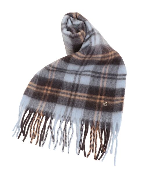 LAGUNAMOON（ラグナムーン）の「ワイドチェックストール（ストール/ショール・レディース・ベージュ/ブルー/ブラウン・FREE）」の3枚目の写真