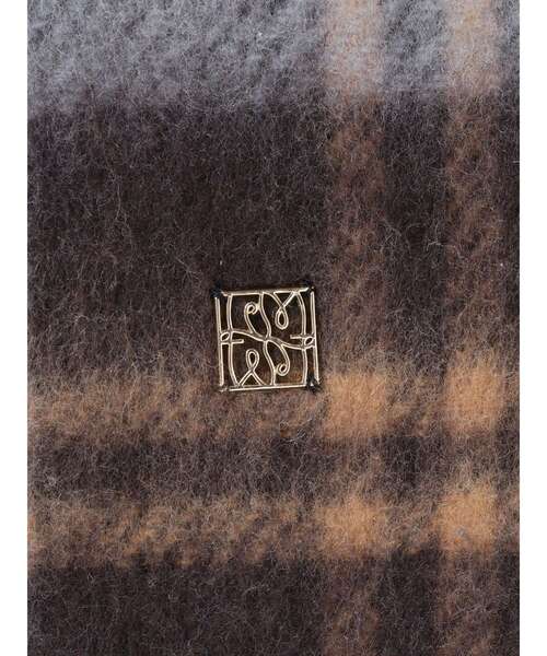 LAGUNAMOON（ラグナムーン）の「ワイドチェックストール（ストール/ショール・レディース・ベージュ/ブルー/ブラウン・FREE）」の11枚目の写真