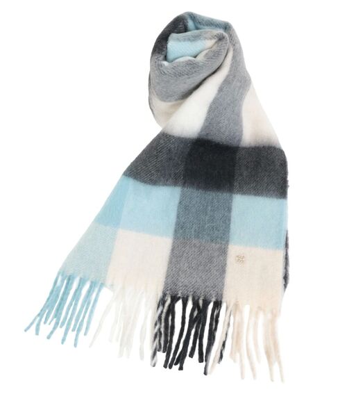 LAGUNAMOON（ラグナムーン）の「ワイドチェックストール（ストール/ショール・レディース・ベージュ/ブルー/ブラウン・FREE）」の5枚目の写真