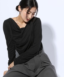 GLOBAL WORK | ドレープトップス長袖/599665(Tシャツ/カットソー)