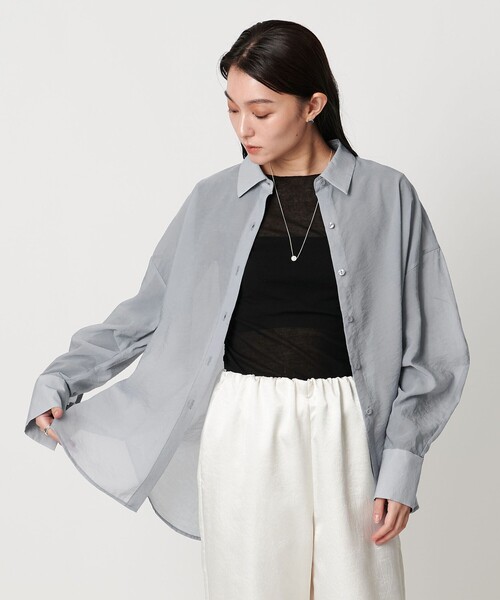 MARW UNITED ARROWS（マルゥ ユナイテッドアローズ）の「＜MARW UNITED ARROWS＞バルーン スリーブ シャツ（シャツ/ブラウス・レディース・ブラック/ライトブルー/ホワイト・FREE）」の3枚目の写真