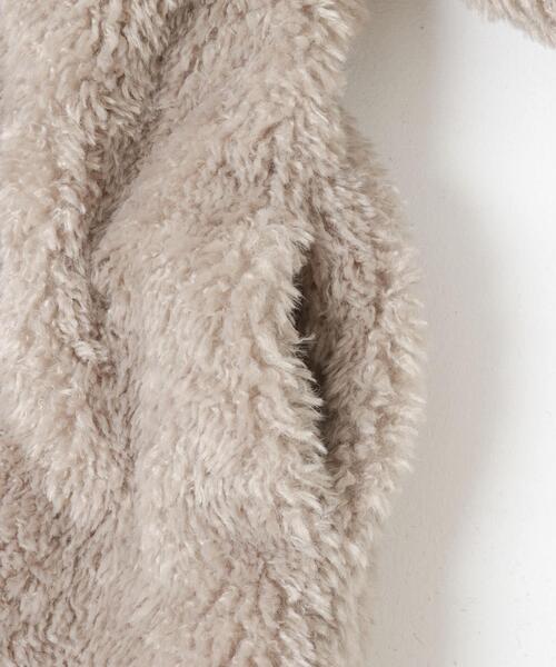 URBAN RESEARCH ROSSO WOMEN(アーバンリサーチ ロッソ)の「『WEB/一部店舗限定』ノーカラーファーボアZIPブルゾン(ノーカラージャケット・レディース・ブラウン/ベージュ系その他・FREE)」の3枚目の写真
