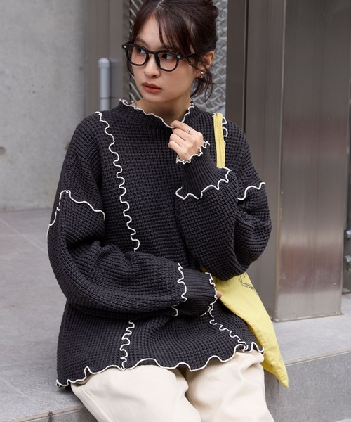 Y PROJECT マーブルニット　Mサイズ Chikashitsu +（チカシツプラス）の「【Chikashitsu+/チカシツプラス