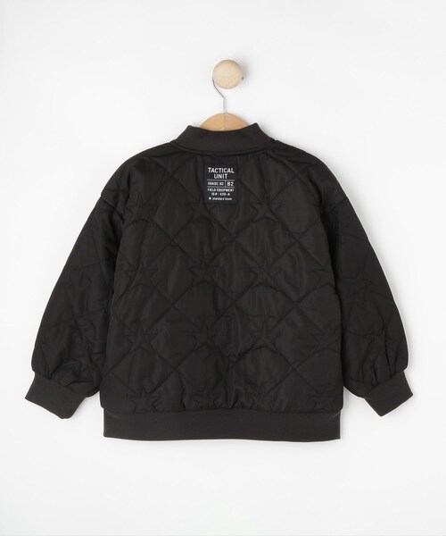 SHOO・LA・RUE（シューラルー）の「【100-150cm】星キルトリブブルゾン（ブルゾン・キッズ・ブラック/カーキ・10/11/12/13/14/15 ）」の7枚目の写真