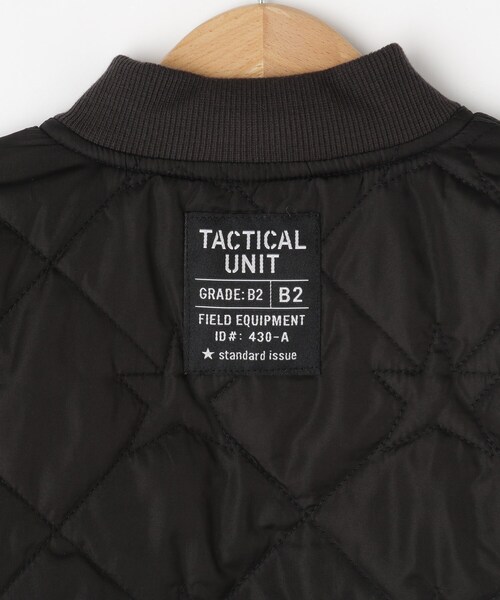 SHOO・LA・RUE（シューラルー）の「【100-150cm】星キルトリブブルゾン（ブルゾン・キッズ・ブラック/カーキ・10/11/12/13/14/15 ）」の4枚目の写真