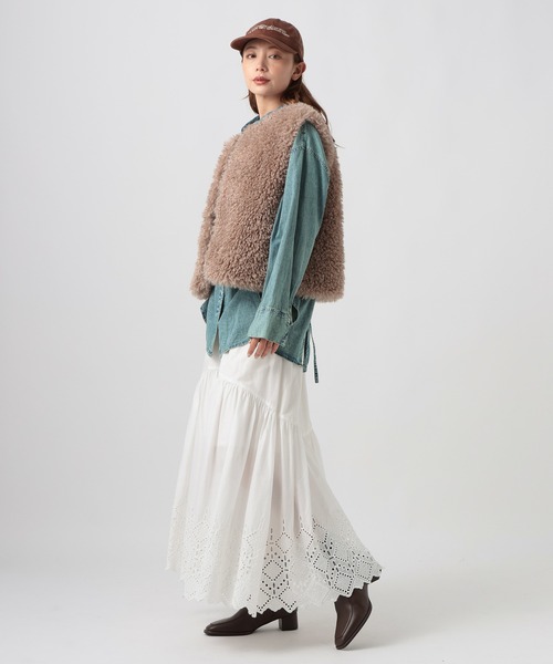 BAYFLOW（ベイフロー）の「[バックリボン仕様]]INDIA デニムシャツ（シャツ/ブラウス・レディース・インディゴブルー/ライトブルー・FREE）」の13枚目の写真