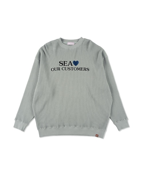 【新品未使用】WIND AND SEA CREWNECK グレー Mサイズ 新作 WAFFLE CREWNECK SHIRT GRAY（スウェット）｜WIND AND SEA（ウィン