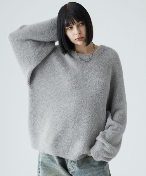VELNUS（ベルナス）の「【VELNUS】Volume sleeve loose shaggy glitter knit/ボリュームスリーブ ルーズシャギーラメニット（ニット/セーター・メンズ・ブルー/グレー/ブラック・S/M/L）」の3枚目の写真
