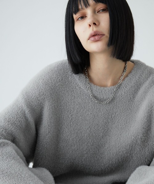 VELNUS（ベルナス）の「【VELNUS】Volume sleeve loose shaggy glitter knit/ボリュームスリーブ ルーズシャギーラメニット（ニット/セーター・メンズ・ブルー/グレー/ブラック・S/M/L）」の17枚目の写真