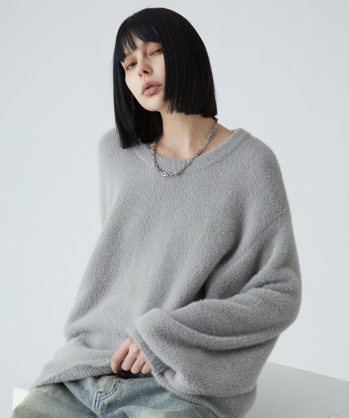 VELNUS（ベルナス）の「【VELNUS】Volume sleeve loose shaggy glitter knit/ボリュームスリーブ ルーズシャギーラメニット（ニット/セーター・メンズ・ブルー/グレー/ブラック・S/M/L）」の15枚目の写真
