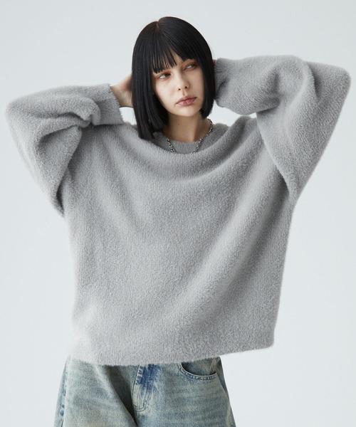 VELNUS（ベルナス）の「【VELNUS】Volume sleeve loose shaggy glitter knit/ボリュームスリーブ ルーズシャギーラメニット（ニット/セーター・メンズ・ブルー/グレー/ブラック・S/M/L）」の8枚目の写真