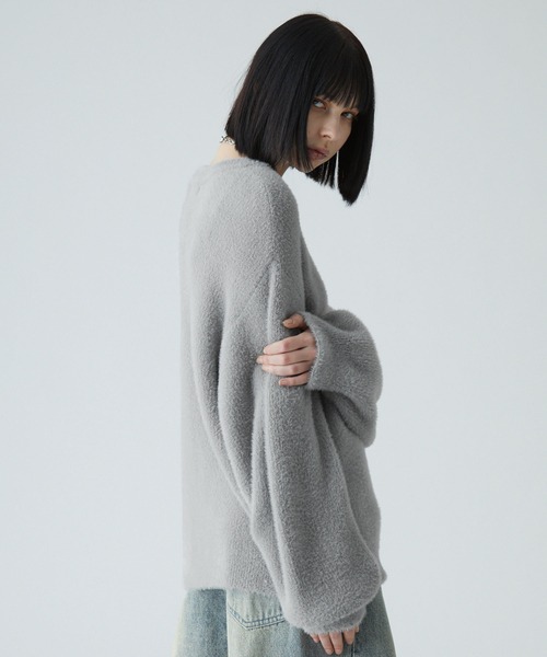 VELNUS（ベルナス）の「【VELNUS】Volume sleeve loose shaggy glitter knit/ボリュームスリーブ ルーズシャギーラメニット（ニット/セーター・メンズ・ブルー/グレー/ブラック・S/M/L）」の7枚目の写真