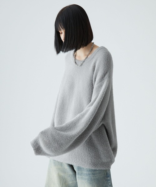 VELNUS（ベルナス）の「【VELNUS】Volume sleeve loose shaggy glitter knit/ボリュームスリーブ ルーズシャギーラメニット（ニット/セーター・メンズ・ブルー/グレー/ブラック・S/M/L）」の5枚目の写真